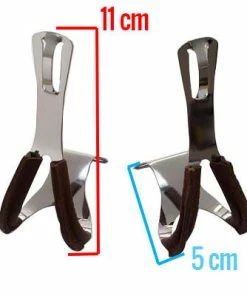 Point Cale-pieds Chromé Pour Pédale De Vélo Avec Renfort Cuir Marron -Magasin Freinage pas cher cale pieds chrome pour pedale de velo avec renfort cuir marron full 3