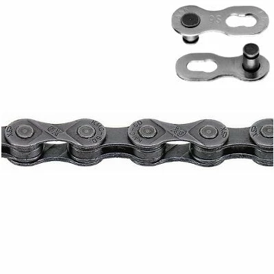 Chaine Vélo 9 Vitesses KMC Avec Attache Rapide 114 Maillons 3 Chaine Vélo 9 Vitesses KMC Avec Attache Rapide 114 Maillons