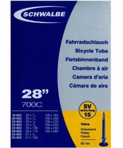 Chambre à Air Vélo Schwalbe 700 / 28 / 29 Pouces -Magasin Freinage pas cher chambre a air 700 x 18 28c valve presta longue schwalbe full