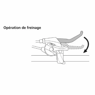 Levier Frein Et Dérailleur 3 Vitesses 4 Doigts Noir Shimano 4 Levier Frein Et Dérailleur 3 Vitesses 4 Doigts Noir Shimano – Image 2