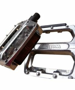 Pédales Larges Vélo BMX Et Fixie Argent 9/16 Wellgo -Magasin Freinage pas cher pedales larges velo bmx et fixie argent 9 16 wellgo full 4